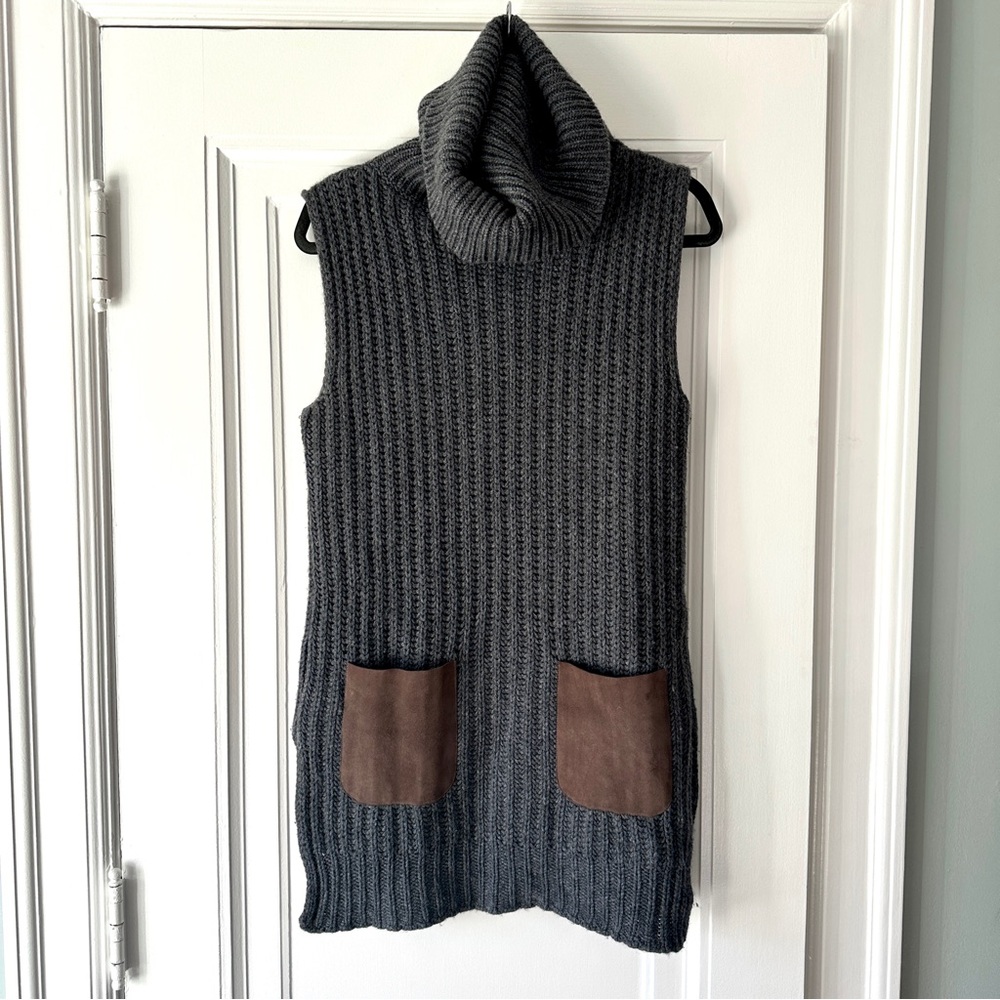 Jil Sander Cashmere and Suede Tunic